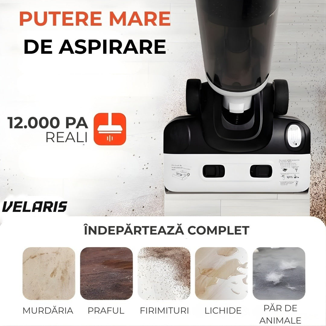 Curățitor vertical OZ01 Pro, 12000Pa suporti, automat, dezinfecție apă, baterie 60 min, ecran LED