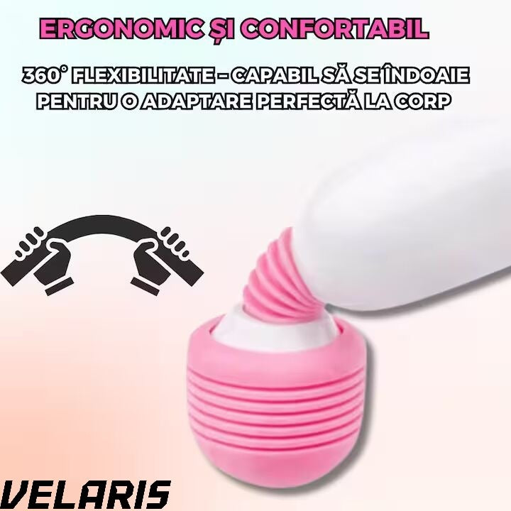 Vibrator Mini Moduri Vibratie, Stimulare Punct G, Reincarcabil USB, Flexibil 360°, Alb-Roz