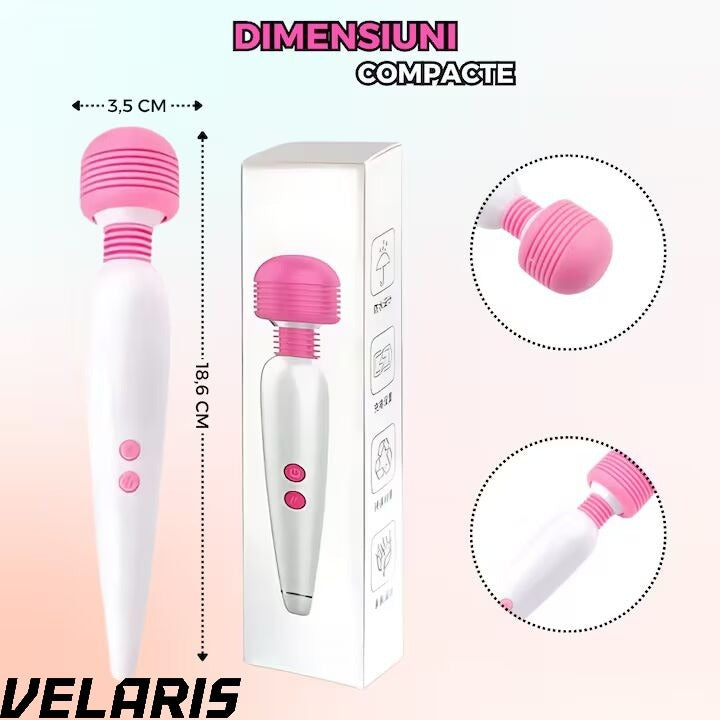 Vibrator Mini Moduri Vibratie, Stimulare Punct G, Reincarcabil USB, Flexibil 360°, Alb-Roz