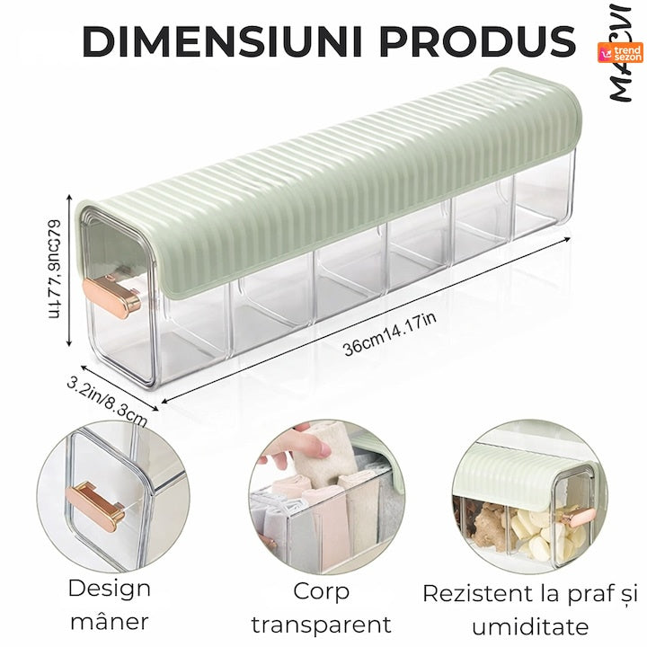 Cutie de perete cu 6 compartimente, organizator multifuncțional, multicolor