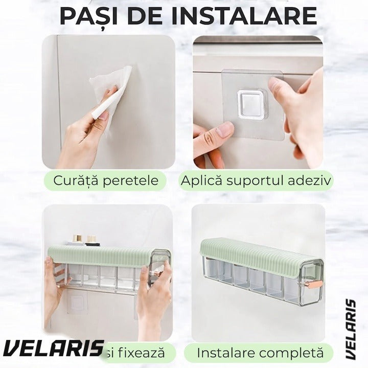 Cutie de perete cu 6 compartimente, organizator multifuncțional, multicolor