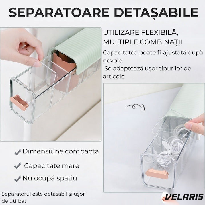 Cutie de perete cu 6 compartimente, organizator multifuncțional, multicolor