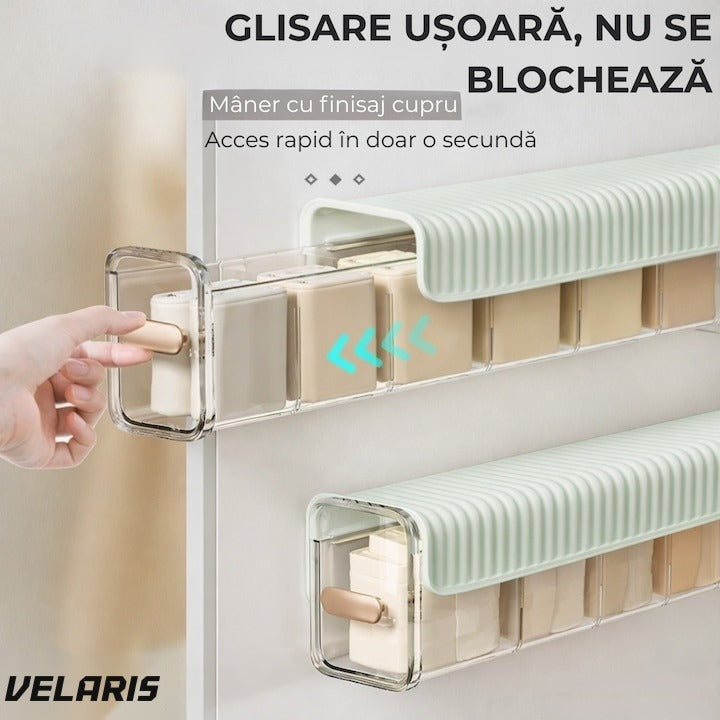 Cutie de perete cu 6 compartimente, organizator multifuncțional, multicolor