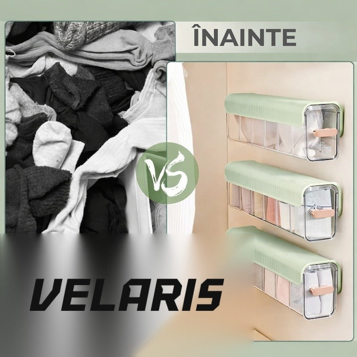 Cutie de perete cu 6 compartimente, organizator multifuncțional, multicolor