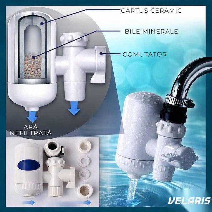 Filtru apa pentru robinet, ceramic, 10.000 litri, instalare simpla, plastic