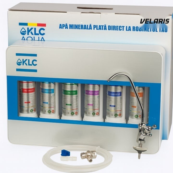 Filtru de apă Nr.1, stație ultrafiltrare 6 etape, alcalinizare 0,01 microni, capacitate 8000L, debit 2,5 l/min, montaj s