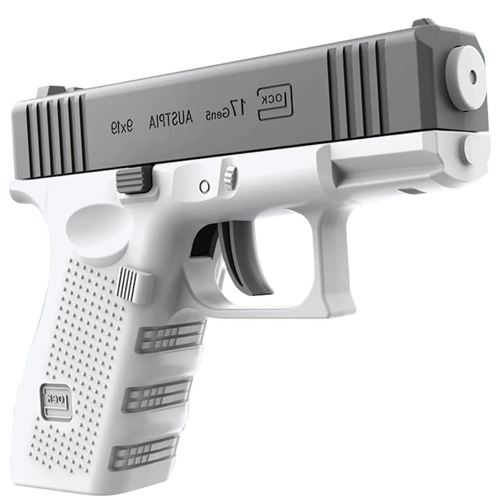 Pistol de apă pentru copii, acțiune manuală, gri, jucărie vară 11,5x10x2,5 cm