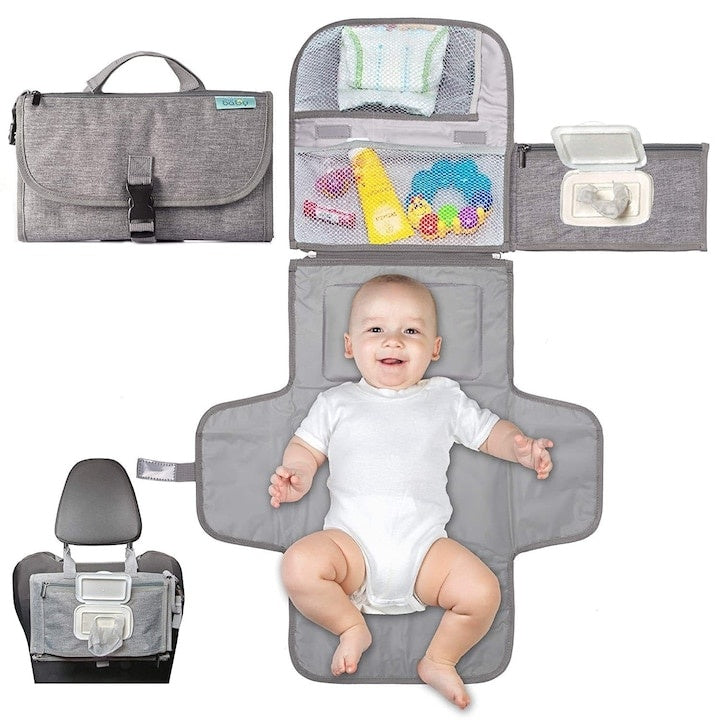 Saltea impermeabilă schimbat scutec, multifuncțională, reutilizabilă, 80x100 cm, pentru bebeluși