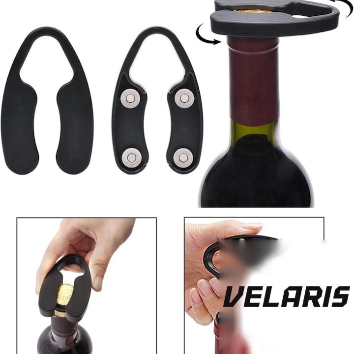 Set deschizător vin electric 4 în 1, tirbușon cu tăietor folie, dop vacuum și inel anti-picurare