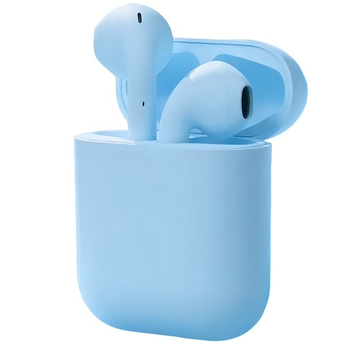 Căști wireless Freepods i18, Bluetooth 5.0, control tactil, sunet HiFi, albastru