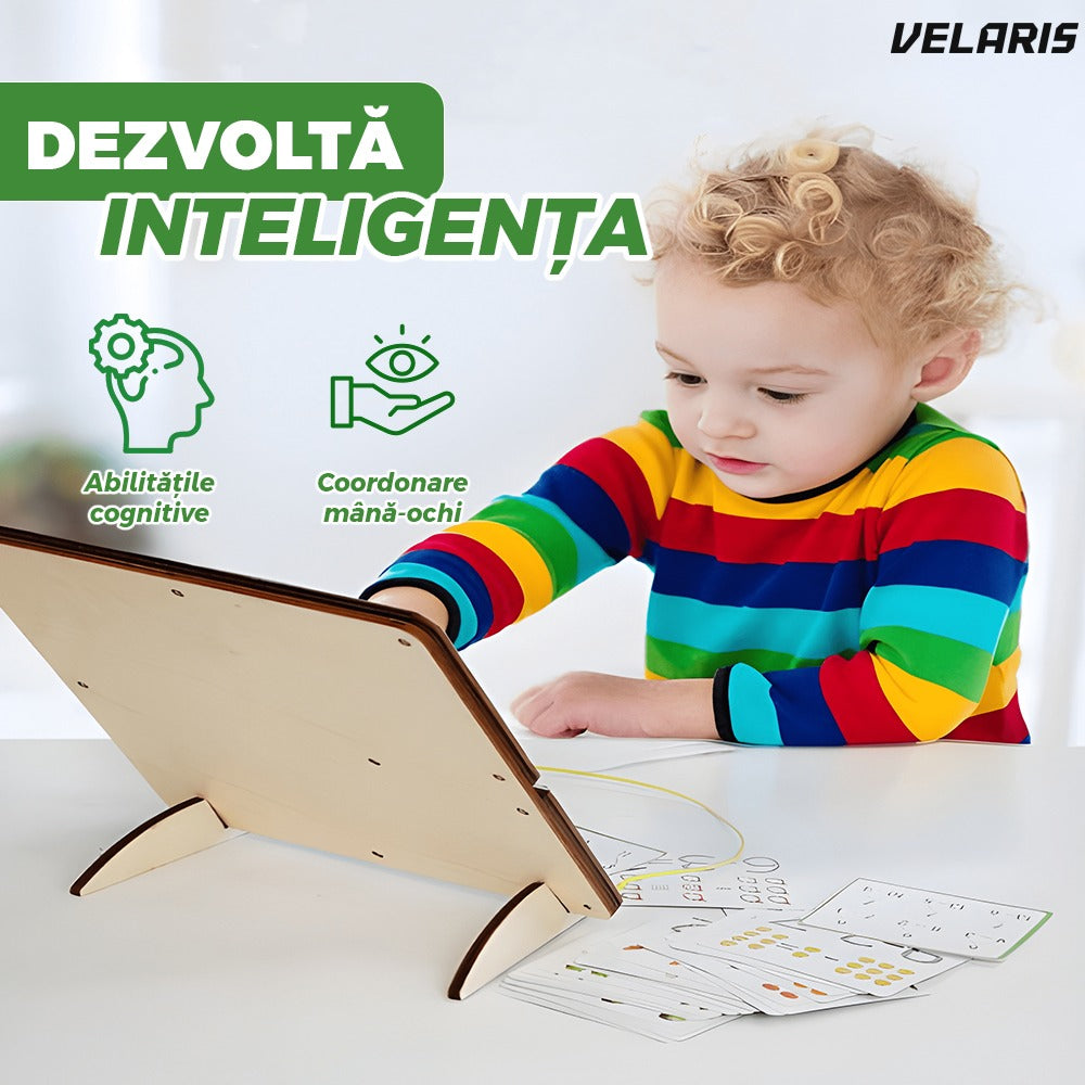 Joc sortare lemn, model Shake, magnetic, cu ceas și pix integrat