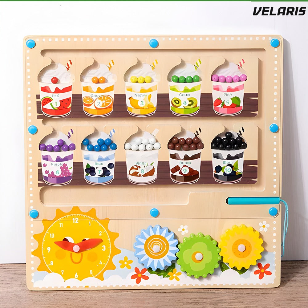Joc sortare lemn, model Shake, magnetic, cu ceas și pix integrat