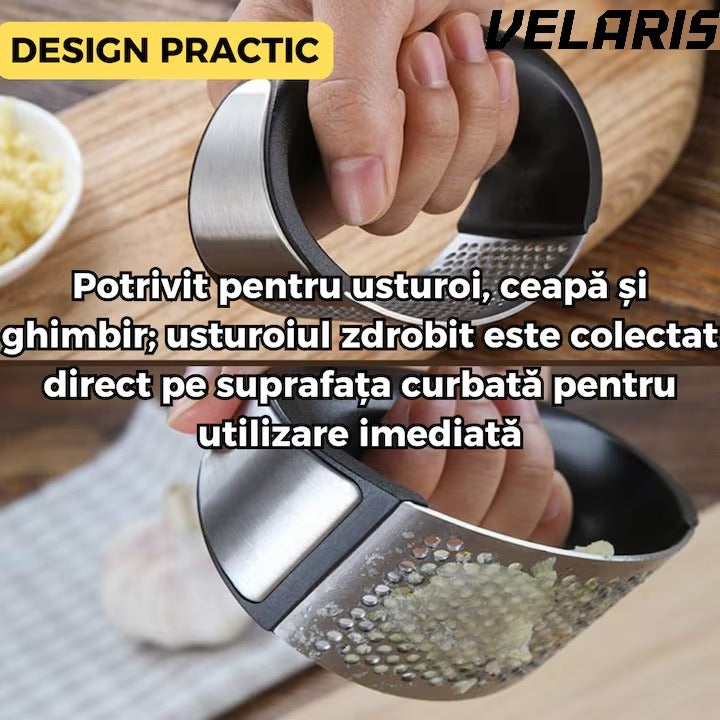 Zdrobitor de usturoi, presa manuala din inox, usor de curatat