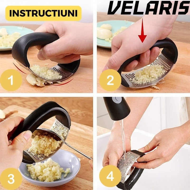Zdrobitor de usturoi, presa manuala din inox, usor de curatat